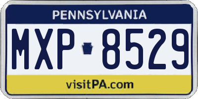PA license plate MXP8529