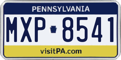 PA license plate MXP8541