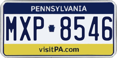 PA license plate MXP8546