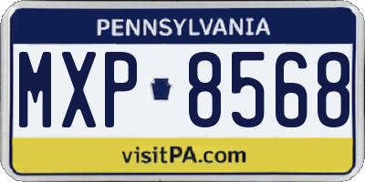 PA license plate MXP8568
