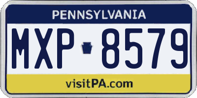 PA license plate MXP8579