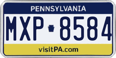 PA license plate MXP8584