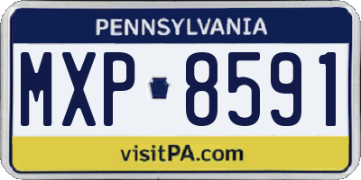 PA license plate MXP8591