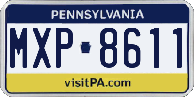 PA license plate MXP8611
