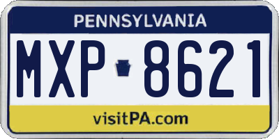 PA license plate MXP8621