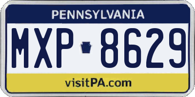 PA license plate MXP8629