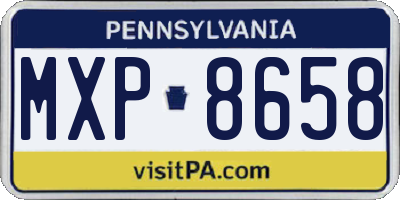PA license plate MXP8658