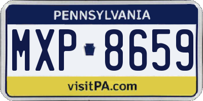 PA license plate MXP8659