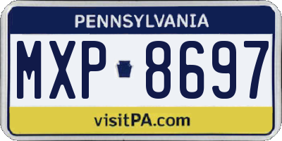 PA license plate MXP8697