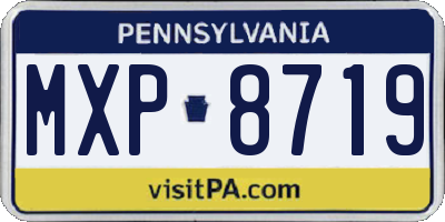 PA license plate MXP8719