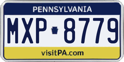 PA license plate MXP8779