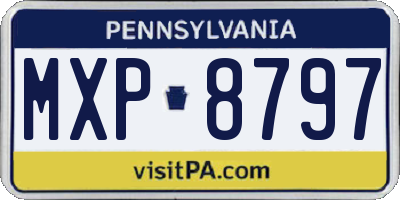 PA license plate MXP8797