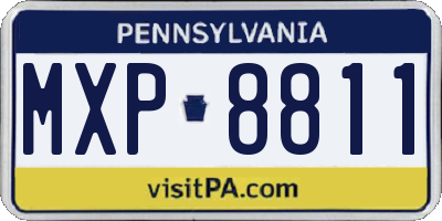 PA license plate MXP8811