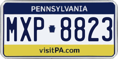 PA license plate MXP8823