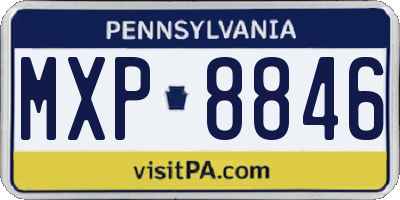 PA license plate MXP8846