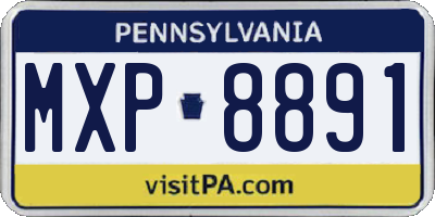PA license plate MXP8891