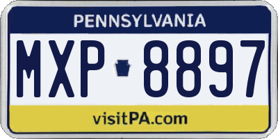 PA license plate MXP8897