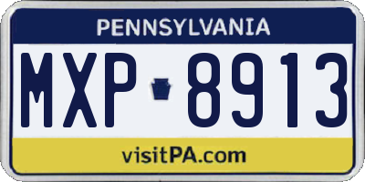 PA license plate MXP8913