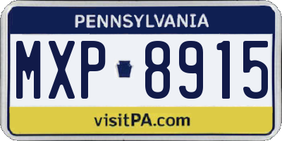 PA license plate MXP8915