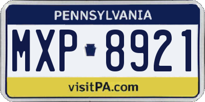 PA license plate MXP8921