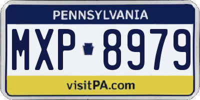PA license plate MXP8979
