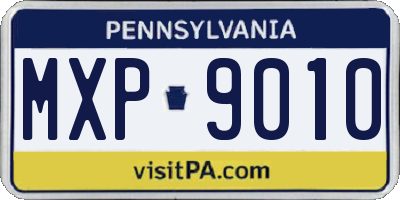 PA license plate MXP9010