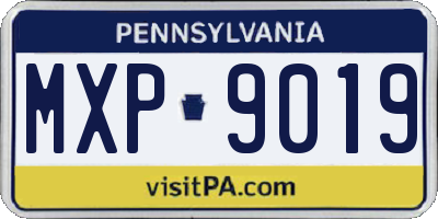 PA license plate MXP9019