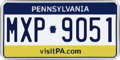 PA license plate MXP9051
