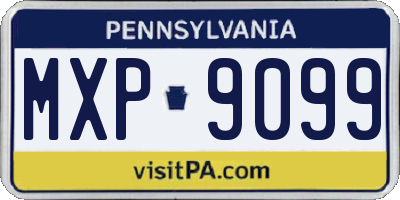 PA license plate MXP9099