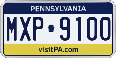 PA license plate MXP9100