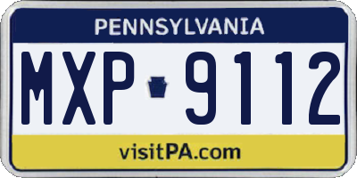 PA license plate MXP9112
