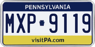 PA license plate MXP9119