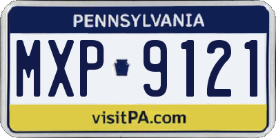 PA license plate MXP9121