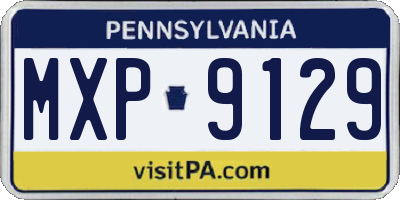PA license plate MXP9129