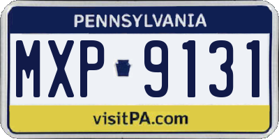 PA license plate MXP9131