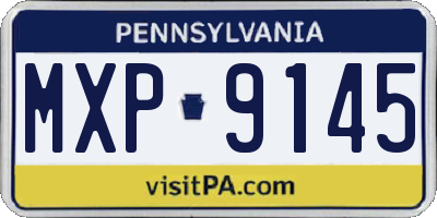 PA license plate MXP9145