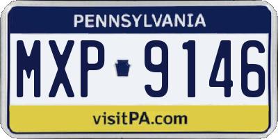 PA license plate MXP9146