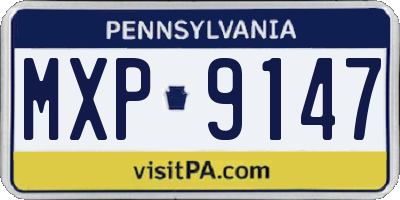 PA license plate MXP9147