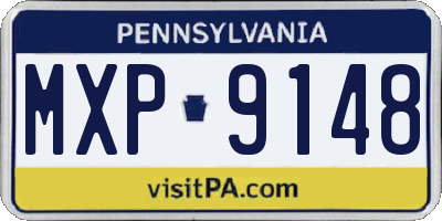 PA license plate MXP9148