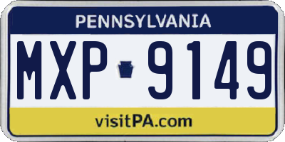 PA license plate MXP9149