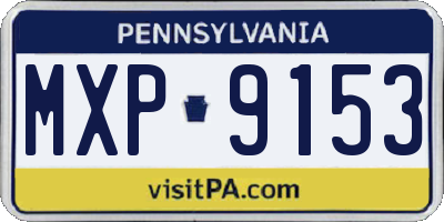 PA license plate MXP9153