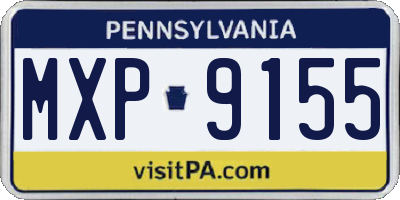 PA license plate MXP9155