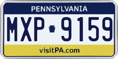 PA license plate MXP9159