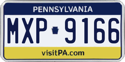 PA license plate MXP9166