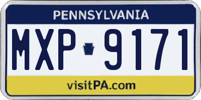 PA license plate MXP9171