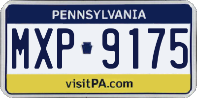PA license plate MXP9175