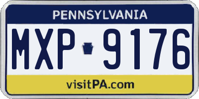 PA license plate MXP9176