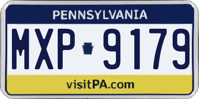 PA license plate MXP9179