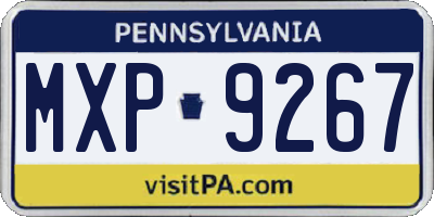 PA license plate MXP9267