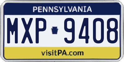 PA license plate MXP9408